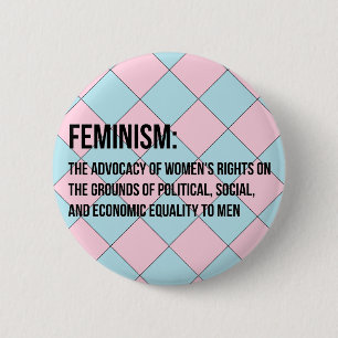 Definition av feminism knapp