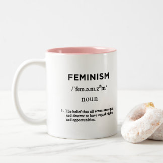 definition av feminism Två-Tonad mugg