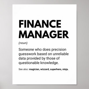 Definition av finanschef Funny Specialist Poster