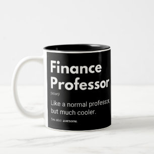 Definition av finansprofessor Funny Teacher Två-Tonad Mugg