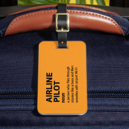 Definition av flygpiloten Humor Bagagebricka