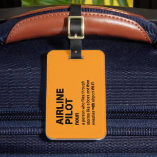 Definition av flygpiloten Humor Bagagebricka