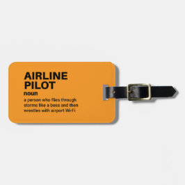 Definition av flygpiloten Humor Bagagebricka