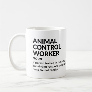 Definition av Funny Animal Control Officer Kaffemugg