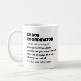 Definition av Funny Best Chaos Coordinator Kaffemugg