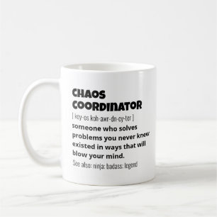 Definition av Funny Best Chaos Coordinator Kaffemugg