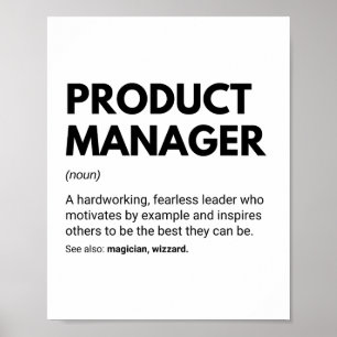 Definition av Funny Chef i Product Manager Poster