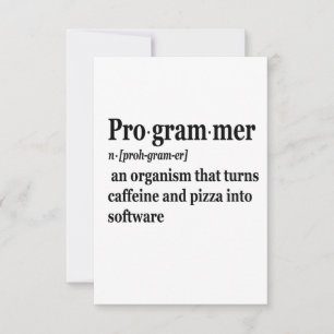 Definition av Funny Computer Science Programmer Tack Kort