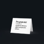 Definition av Funny Computer Science Programmer Tack Kort<br><div class="desc">roligt, gåva, födelsedag, dator, kod, programmerare, geek, utvecklare, software, </div>