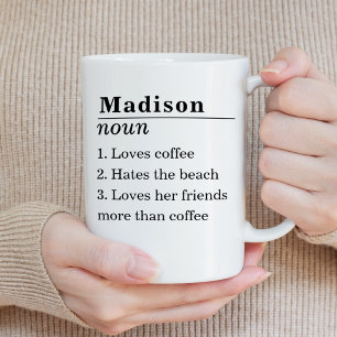 Definition av Funny Friend Personlig Namn Kaffemugg