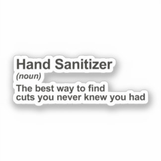 Definition av Funny Hand Sanitizer Klistermärken