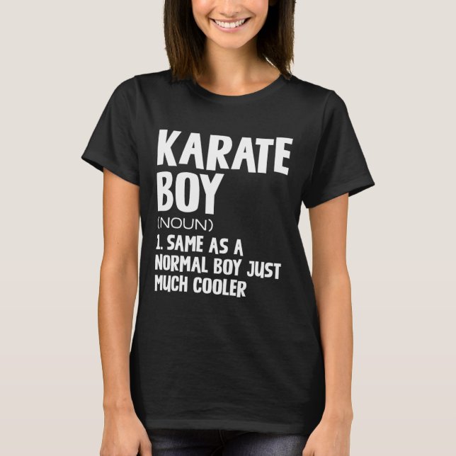 Definition av Funny Karate Boys T Shirt (Framsida)