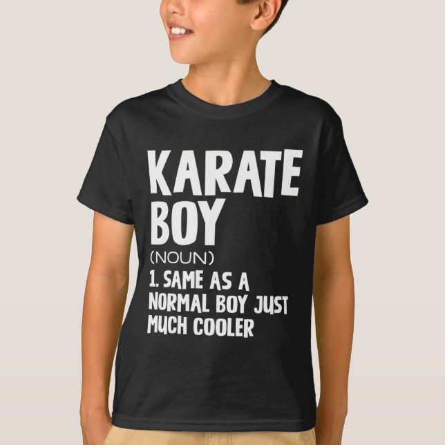 Definition av Funny Karate Boys T Shirt (Framsida)