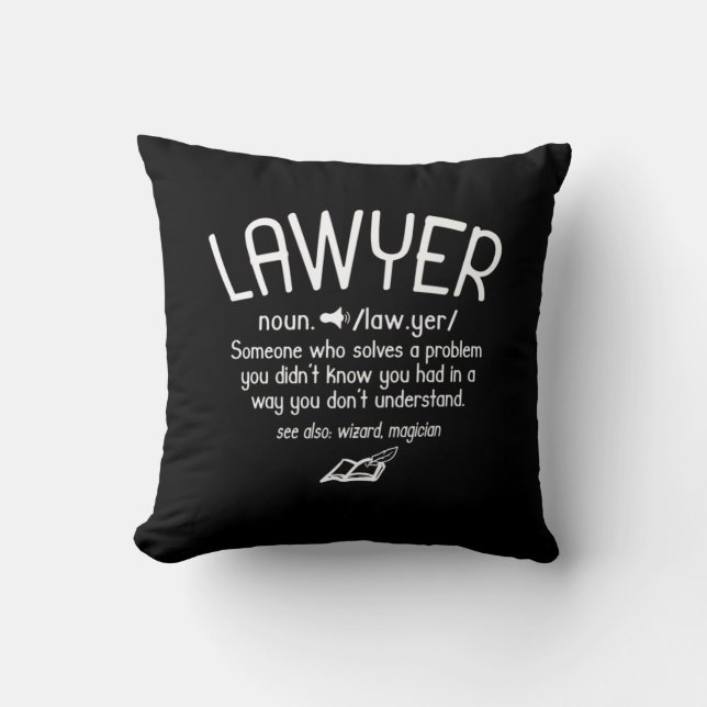 Definition av Funny Lawyer Kudde (Framsida)