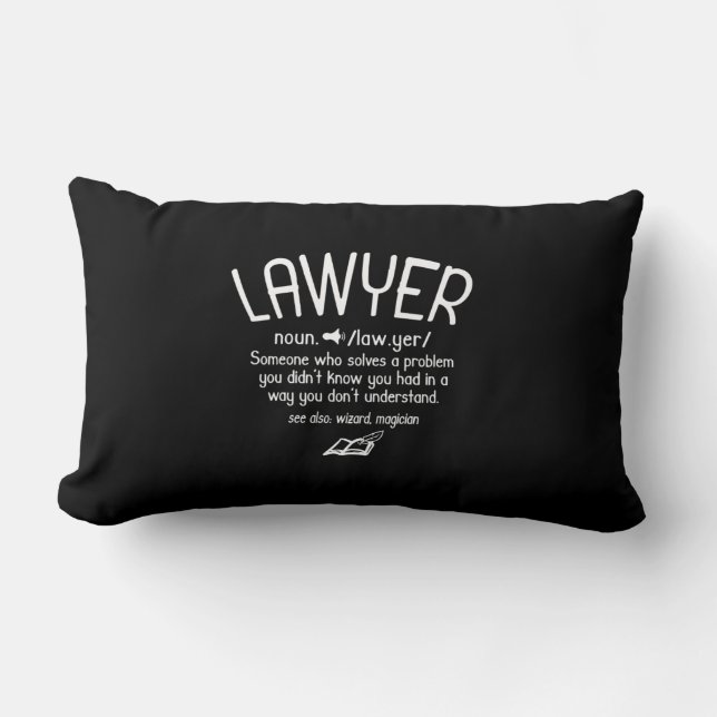Definition av Funny Lawyer Lumbarkudde (Framsida)