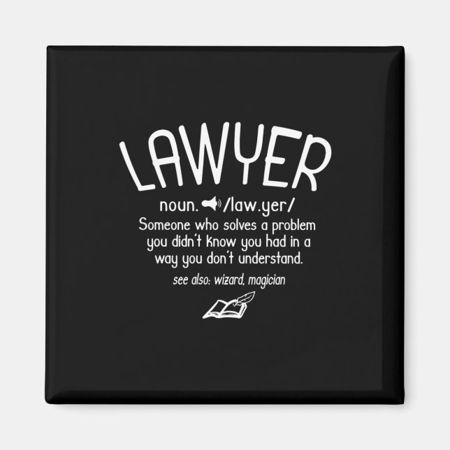 Definition av Funny Lawyer Magnet (Framsidan)