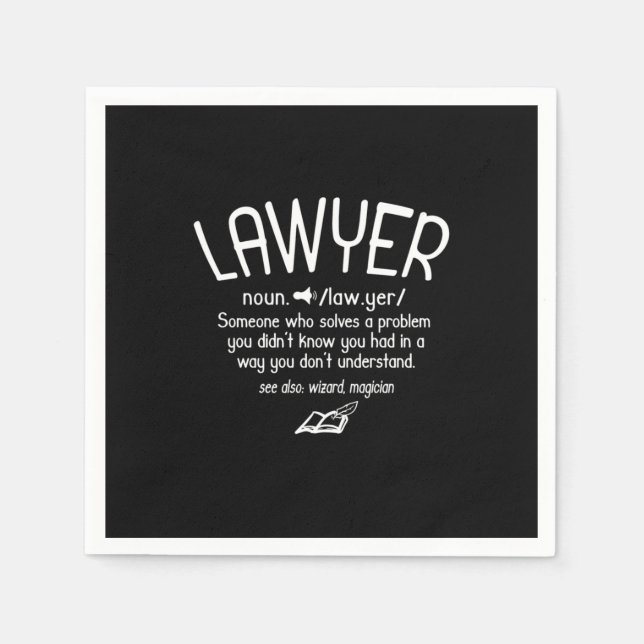 Definition av Funny Lawyer Pappersservett (Framsidan)