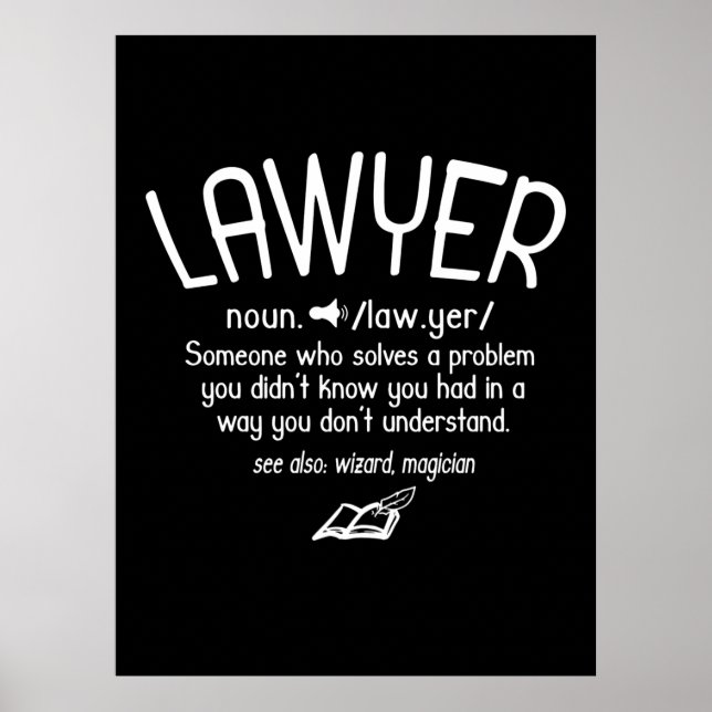 Definition av Funny Lawyer Poster (Framsidan)