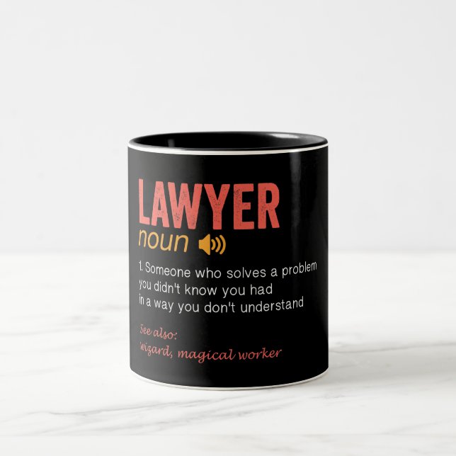 Definition av Funny Lawyer Två-Tonad Mugg (Center)