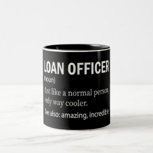 Definition av Funny Loan Officer Två-Tonad Mugg