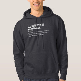 Definition av Funny Marknadsföring Manager Hoodie