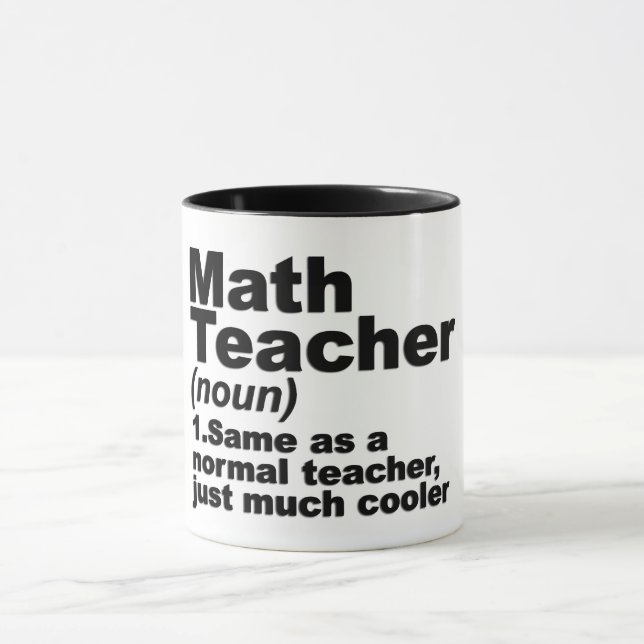 Definition av Funny Math Teacher Mugg (Center)