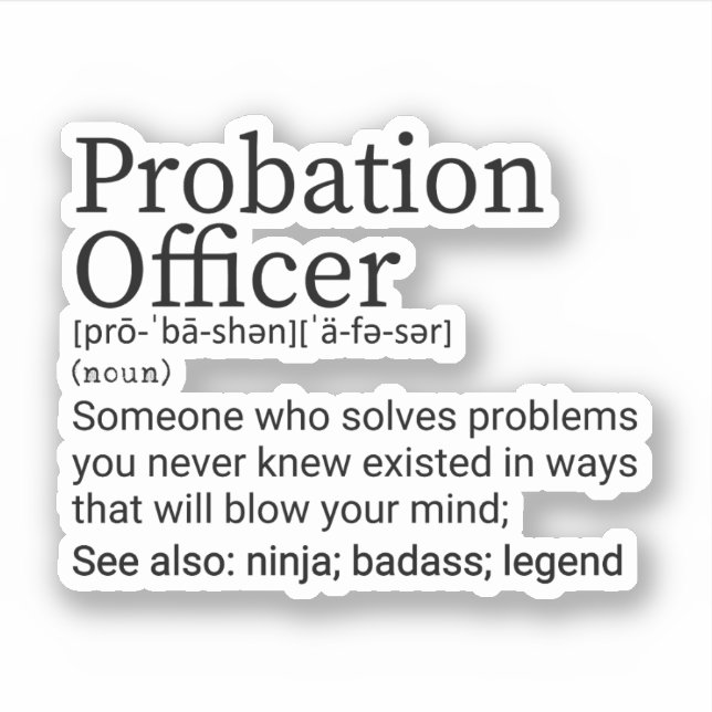 Definition av Funny prober Officer Klistermärken (Framsida)