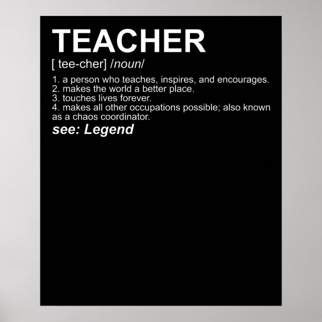 Definition av Funny Teacher Poster (Framsidan)