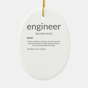 Definition av Gift Ingenjör College Major Ingenj Julgransprydnad Keramik