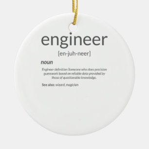 Definition av Gift Ingenjör College Major Ingenj Julgransprydnad Keramik