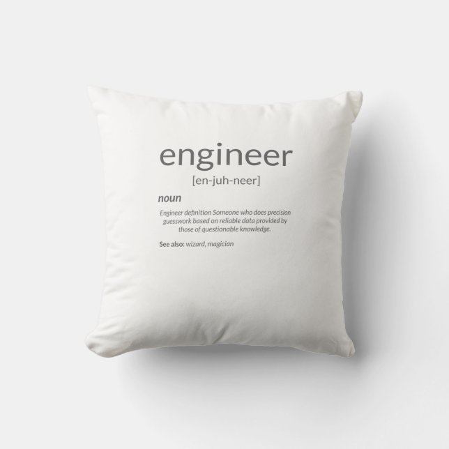 Definition av Gift Ingenjör College Major Ingenjör Kudde (Framsida)