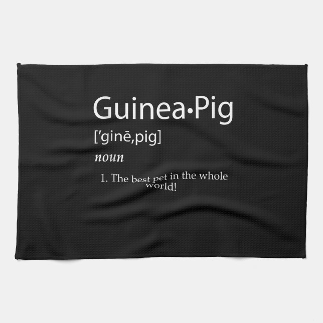 Definition av Guinea Gris - Best Pet För barn Kökshandduk (Horisontell)