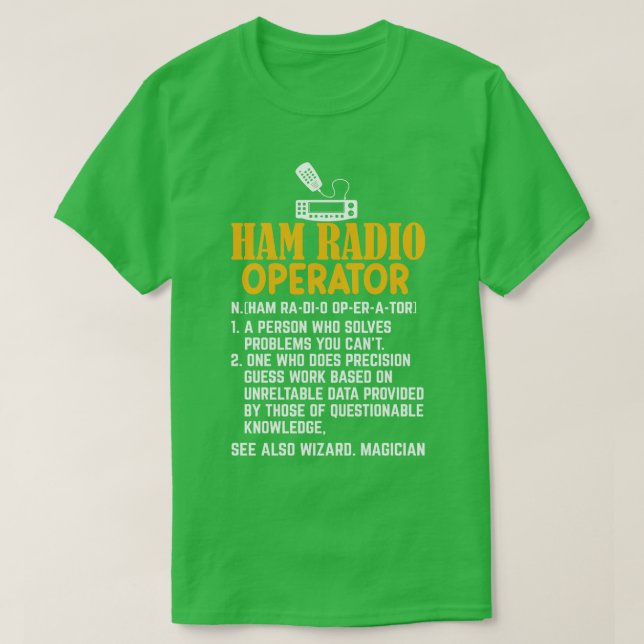 Definition av ham-radiooperatör t shirt (Design framsida)