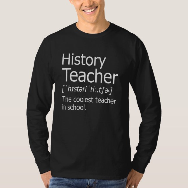 Definition av historielärare första skoldagen t shirt (Framsida)