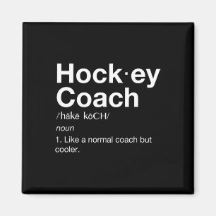 Definition av Hockey Coach Roligt Sport Tränar Magnet