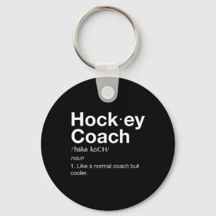 Definition av Hockey Coach Roligt Sport Tränar Nyckelring