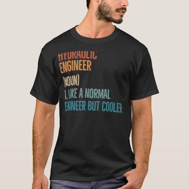 Definition av hydrauliskt Ingenjör T Shirt (Framsida)