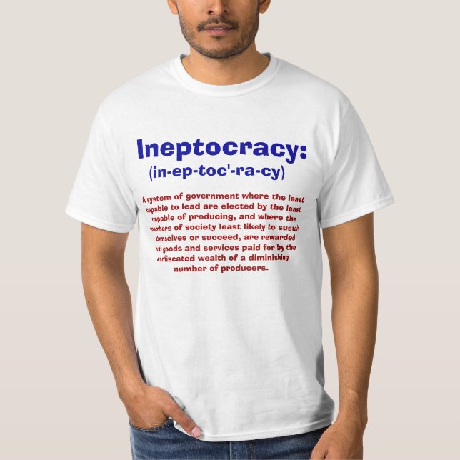 Definition av Ineptocracy T-tröja Tee (Framsida)