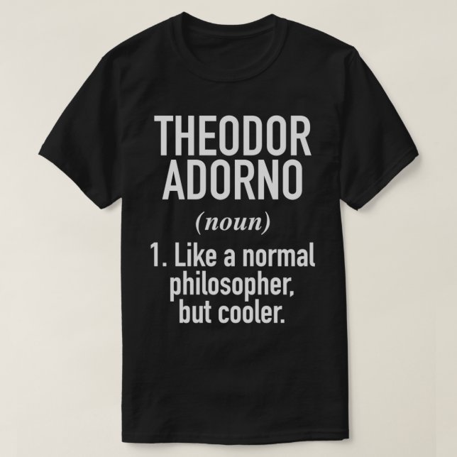 Definition av intellektuell filosofi i teodor Ador T Shirt (Design framsida)