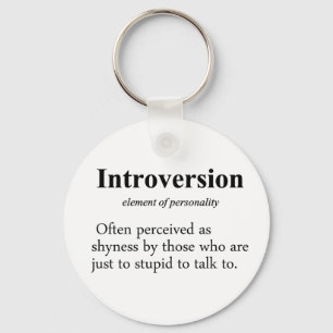 Definition av Introversion Typo Version Nyckelring