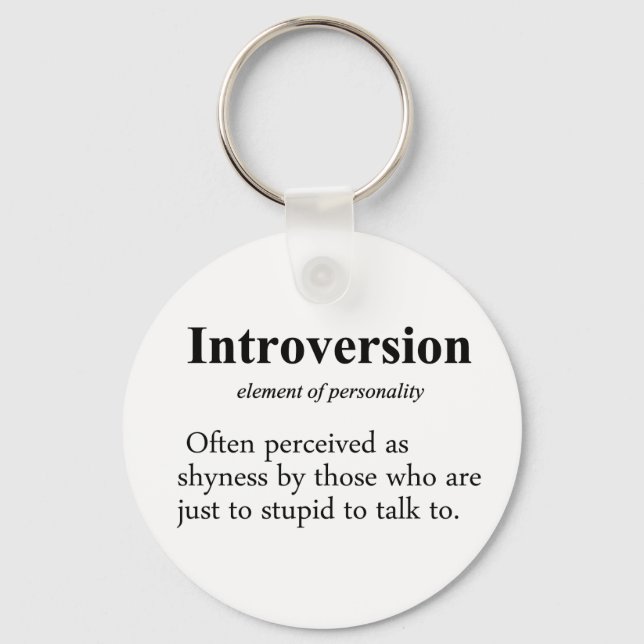 Definition av Introversion Typo Version Nyckelring (Framsida)