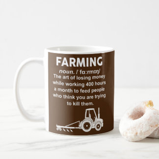 Definition av jordbruk för lönsam jordbrukare kaffemugg
