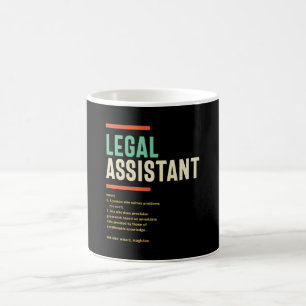Definition av juridisk assistent kaffemugg