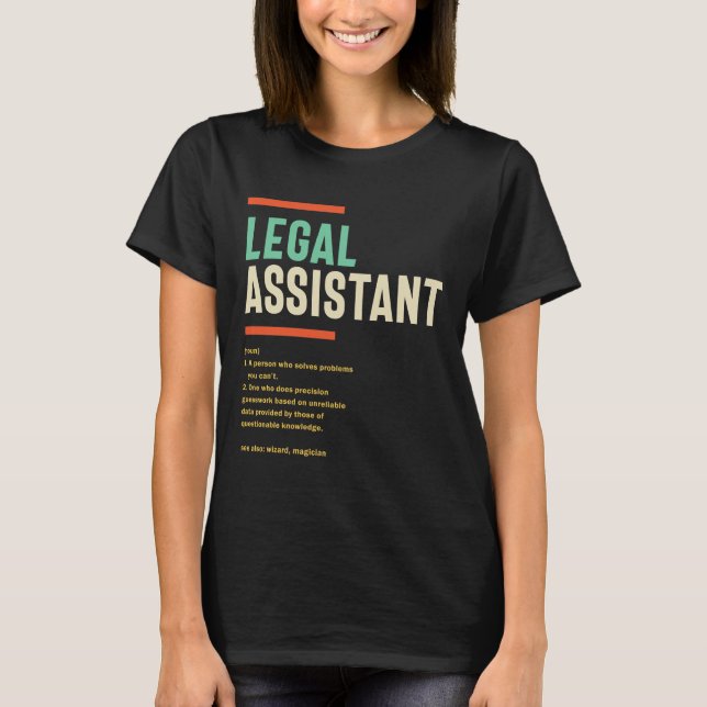 Definition av juridisk assistent t shirt (Framsida)