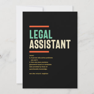 Definition av juridisk assistent tack kort