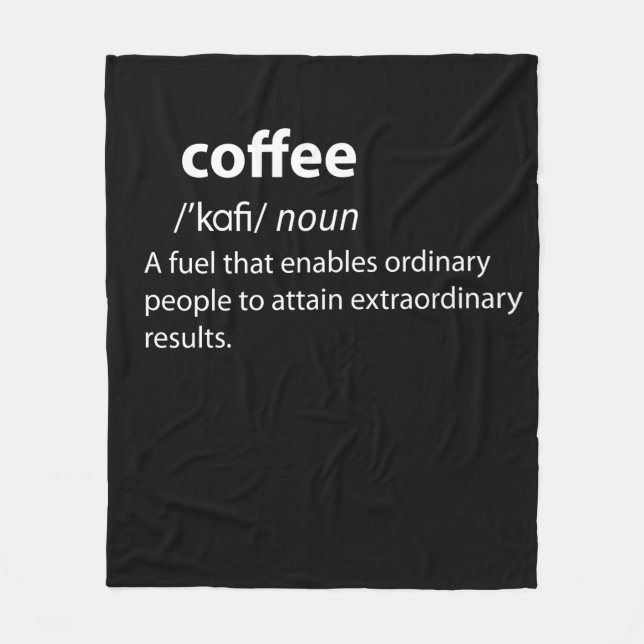 Definition av kaffeudda lexikon fleecefilt (Framsidan)