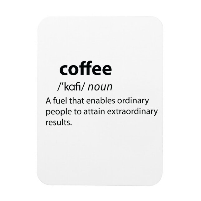 Definition av kaffeudda lexikon magnet (Vertikal)
