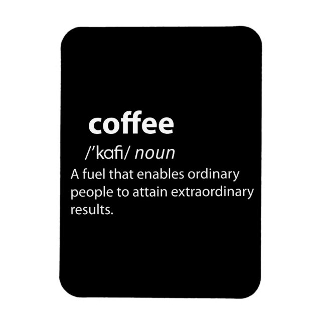 Definition av kaffeudda lexikon magnet (Vertikal)