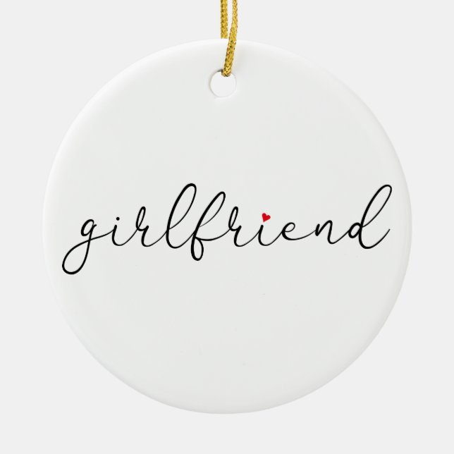 Definition av Kärlek Heart Girlkompis Julgransprydnad Keramik (Framsidan)