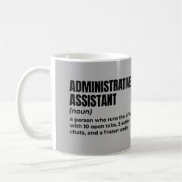 Definition av klassisk administrativ assistent kaffemugg